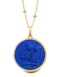 LAPIS LAZULI THISTLE NECKLACE