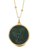 BLOODSTONE MICHAEL ARCHANGEL NECKLACE