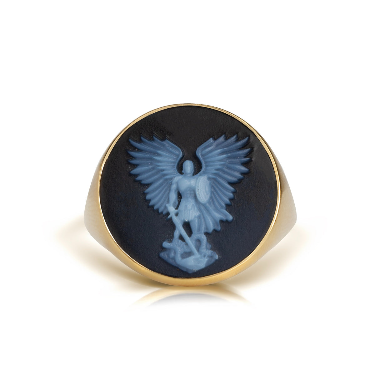 SARDONYX MICHAEL ARCHANGEL RING