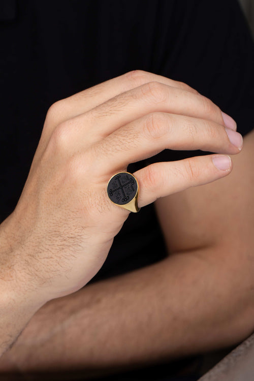 ONYX ICXC NIKA RING