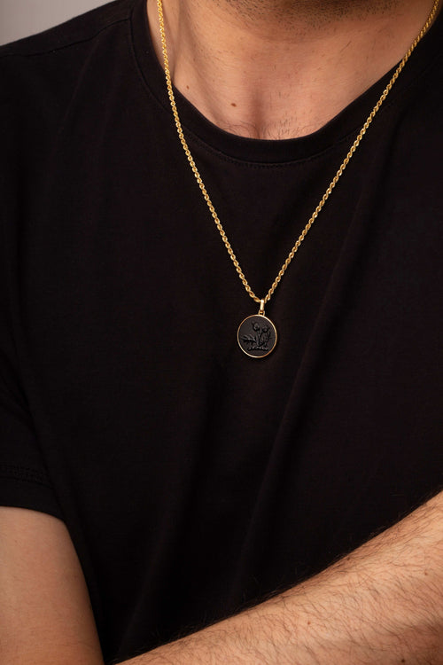 ONYX THISTLE NECKLACE