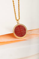 CARNELIAN ICXC NIKA CROSS NECKLACE