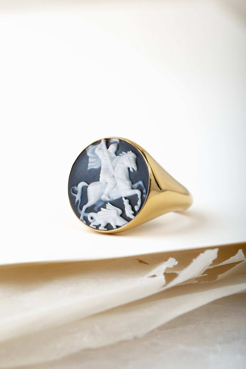 SARDONYX SAINT GEORGE RING