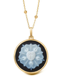 SARDONYX LUTHER ROSE NECKLACE