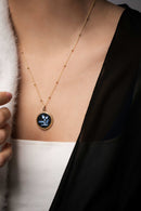 SARDONYX THISTLE NECKLACE
