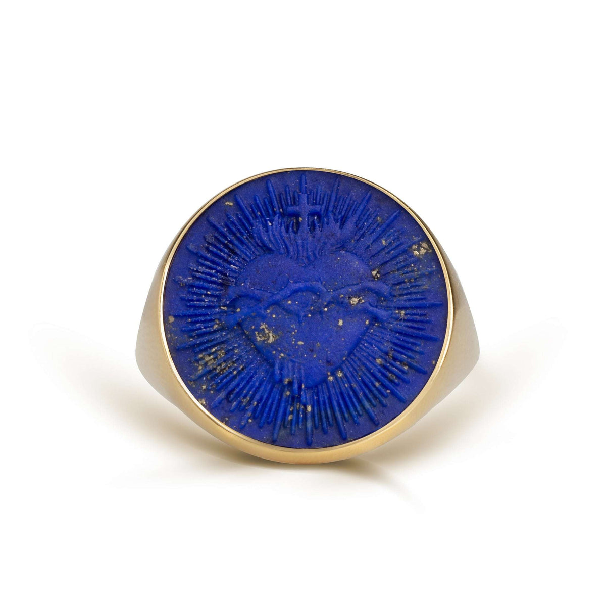 LAPIS LAZULI SACRED HEART RING