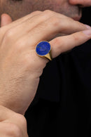 LAPIS LAZULI SACRED HEART RING