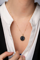 ONYX AMERICAN EAGLE COIN NECKLACE