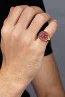 CARNELIAN COMPASS RING