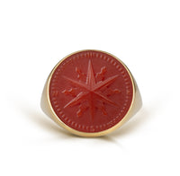CARNELIAN COMPASS RING