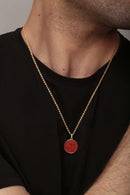 CARNELIAN THISTLE NECKLACE
