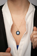 SARDONYX SACRED HEART NECKLACE