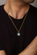 SARDONYX SACRED HEART NECKLACE