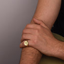 14K Gold Celtic Swan Signet Ring