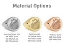 14K Gold Celtic Swan Signet Ring