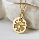 14K Gold Star of Life Medical Pendant Necklace