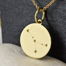 14K Gold Cancer Zodiac Constellation Pendant Necklace