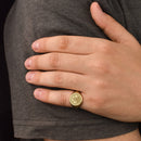 14K Gold Grim Reaper Signet Ring