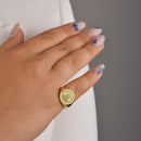 14K Gold Grim Reaper Signet Ring