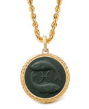 BLOODSTONE PISCES NECKLACE