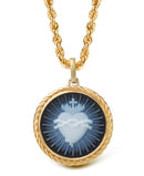 SARDONYX SACRED HEART NECKLACE