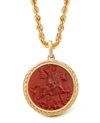 CARNELIAN SAINT GEORGE NECKLACE