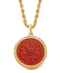 CARNELIAN LUTHER ROSE NECKLACE