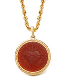 CARNELIAN SACRED HEART NECKLACE