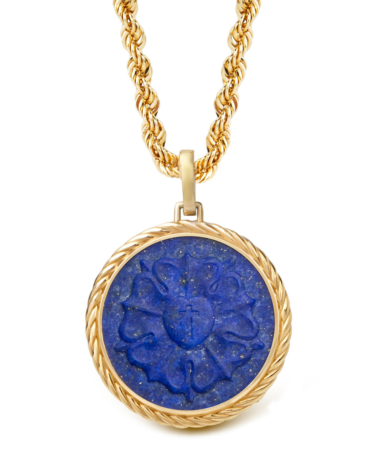 LAPIS LAZULI LUTHER ROSE NECKLACE