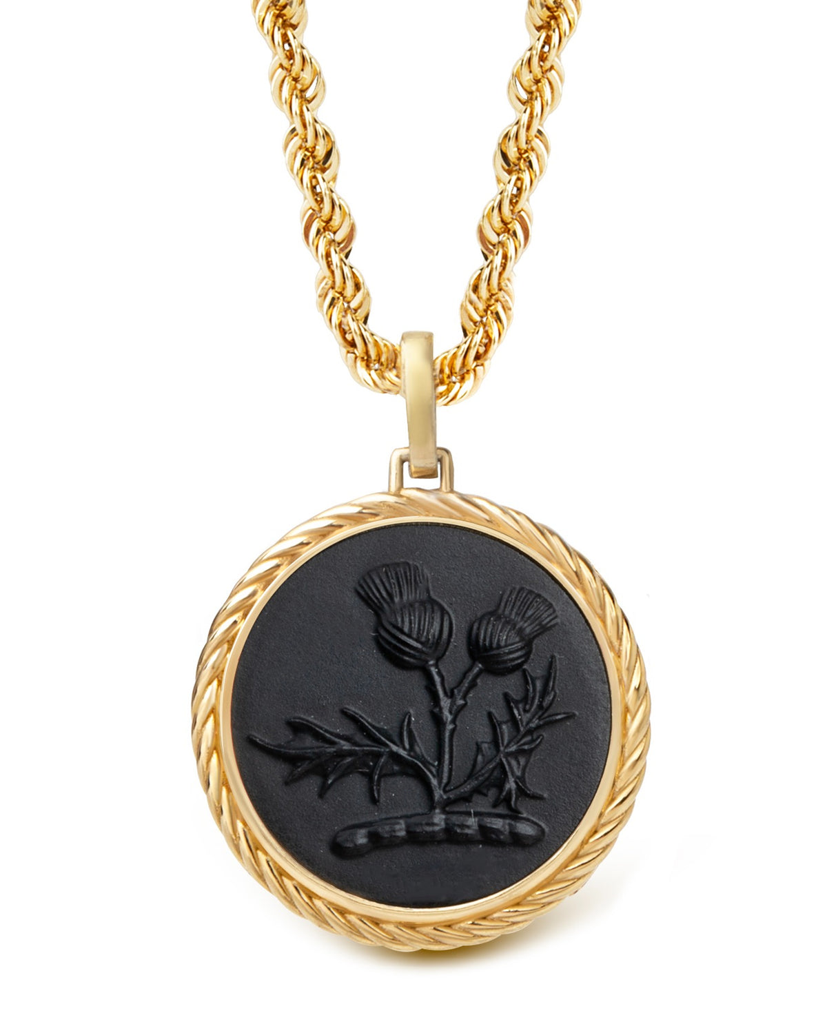 ONYX THISTLE NECKLACE