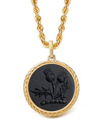 ONYX THISTLE NECKLACE