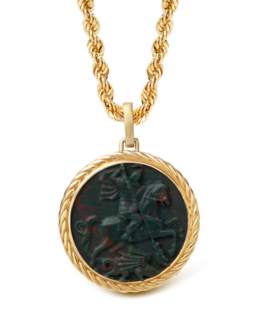BLOODSTONE SAINT GEORGE NECKLACE