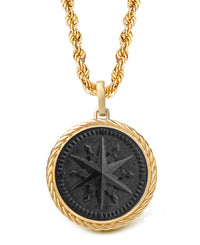 ONYX COMPASS NECKLACE