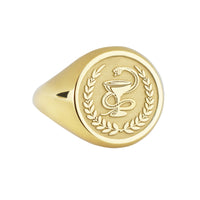 14K Gold Pharmacist Signet Ring