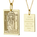 14K Gold High Priestess Tarot Card Pendant Necklace