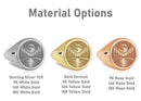 14K Gold Moonlit River Signet Ring