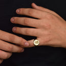 14K Gold Samurai Signet Ring
