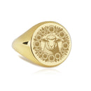 14K Gold Sheep Signet Ring