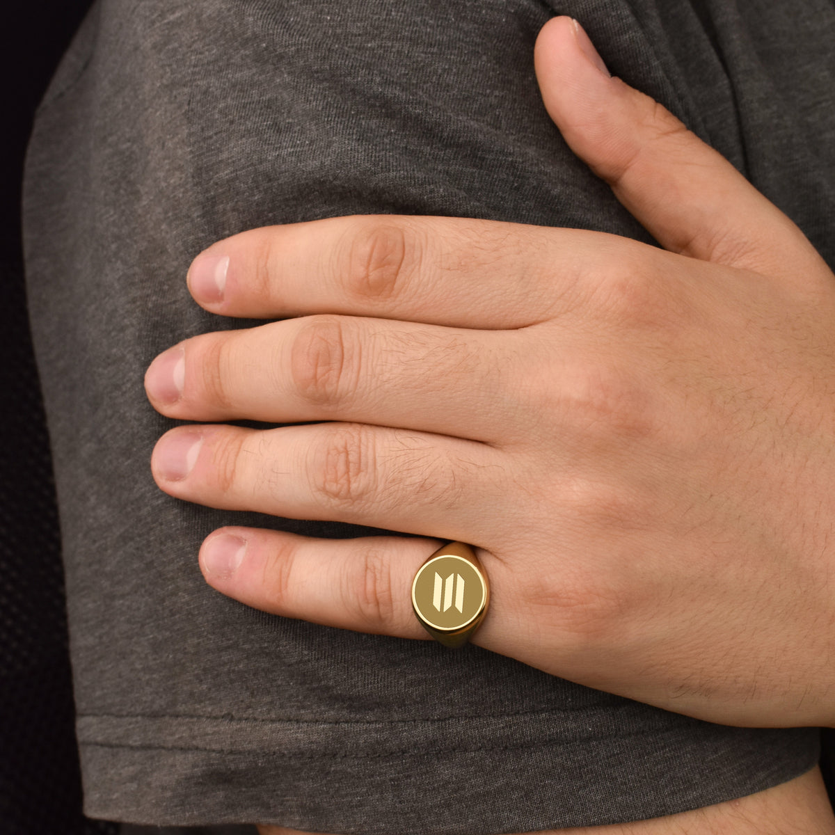 14K Gold Solana SOL Signet Ring