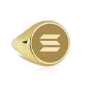 14K Gold Solana SOL Signet Ring