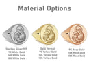 14K Gold Virgin Mary Signet Ring
