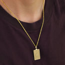 14K Gold Ace of Clubs Pendant Necklace
