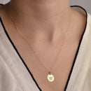 14K Gold Aloha Shaka Hand Pendant Necklace
