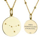 14K Gold Cancer Zodiac Constellation Pendant Necklace