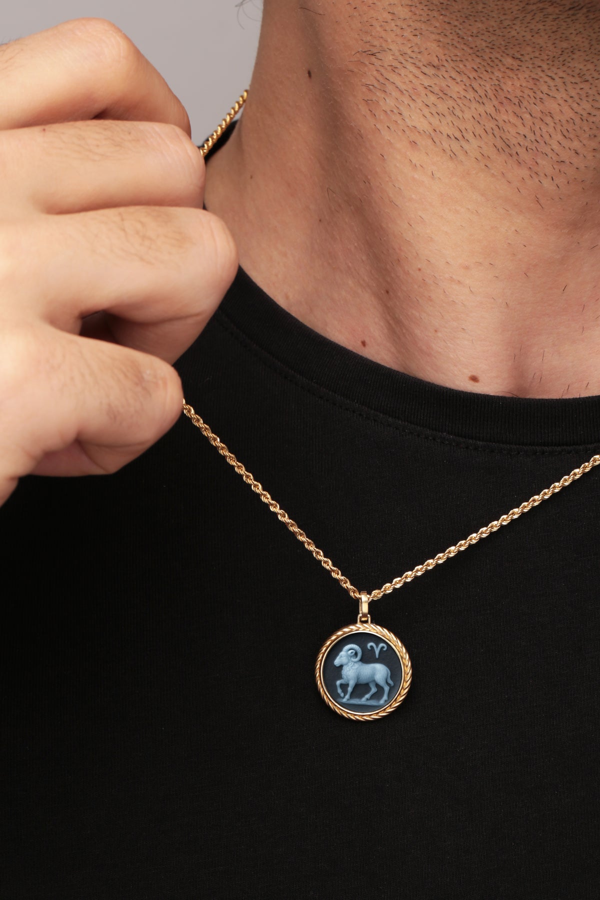 SARDONYX ARIES NECKLACE