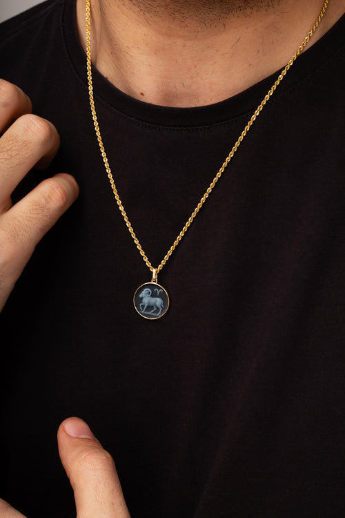 SARDONYX ARIES NECKLACE