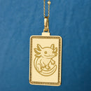 14K Gold Axolotl Pendant Necklace