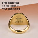 14K Gold Buddha Signet Ring