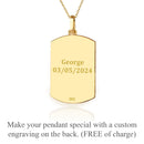 14K Gold Basque Cross Tag Necklace