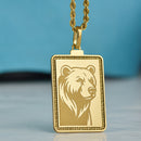 14K Gold Bear Pendant Necklace